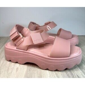 Melissa Sandals Womens size 8 us Kick Off Platform Pink Chunky Lightweight Shoes